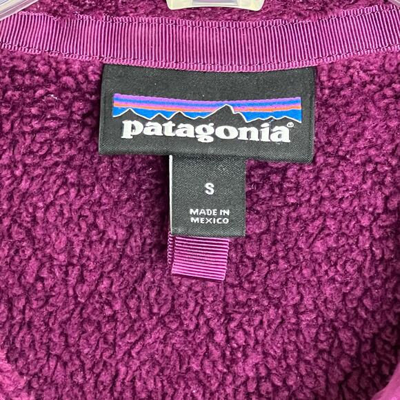 Patagonia Re-Tool Snap-T Fleece Pullover Women’s Small Purple Magenta Polartec - Picture 3 of 7
